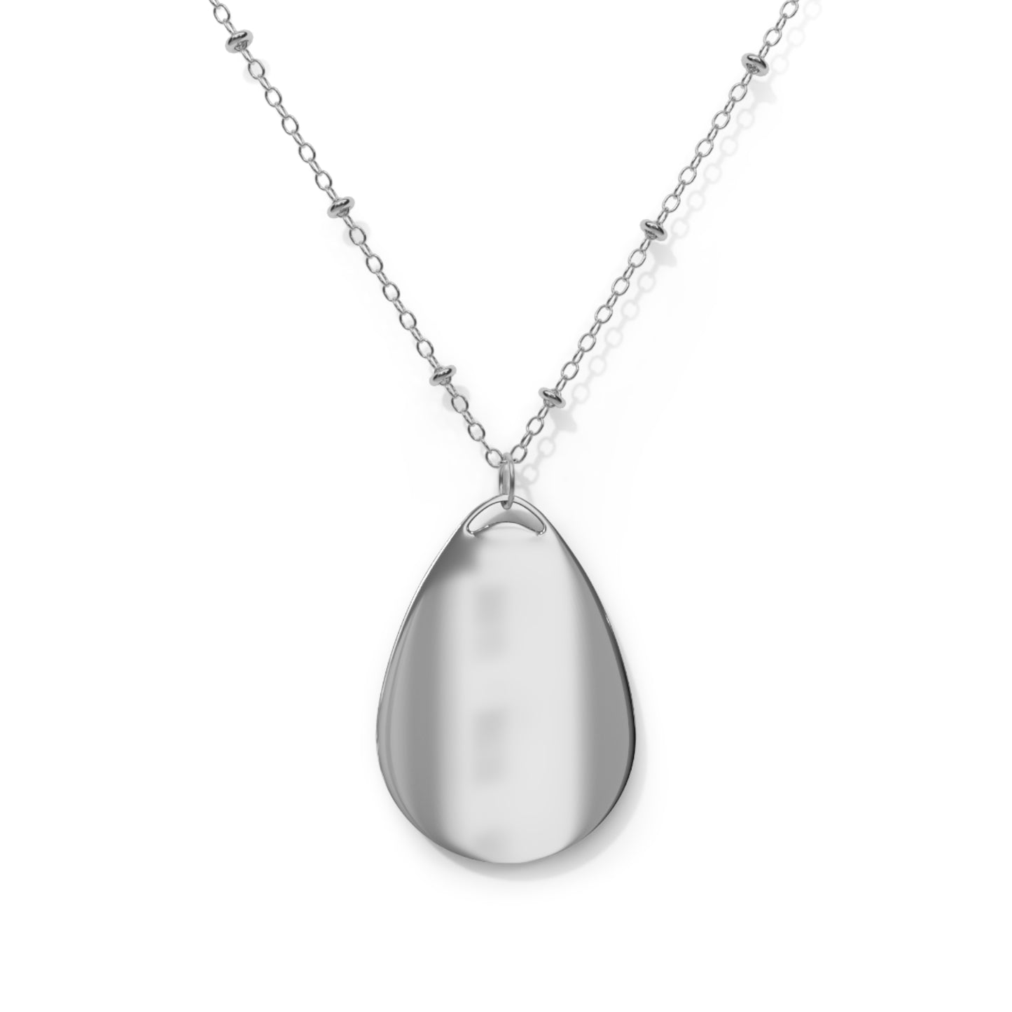 Elegant Oval Necklace with Top Hat Design, Unique Fashion Jewelry